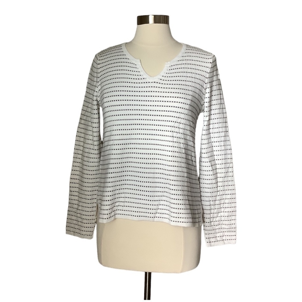 Garnet Hill Organic‎ Cotton V Neck Sweater XS